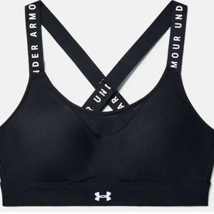 Under Armour Women's Infinity High Impact Sports Bra Black 1351994-001 XL NWT